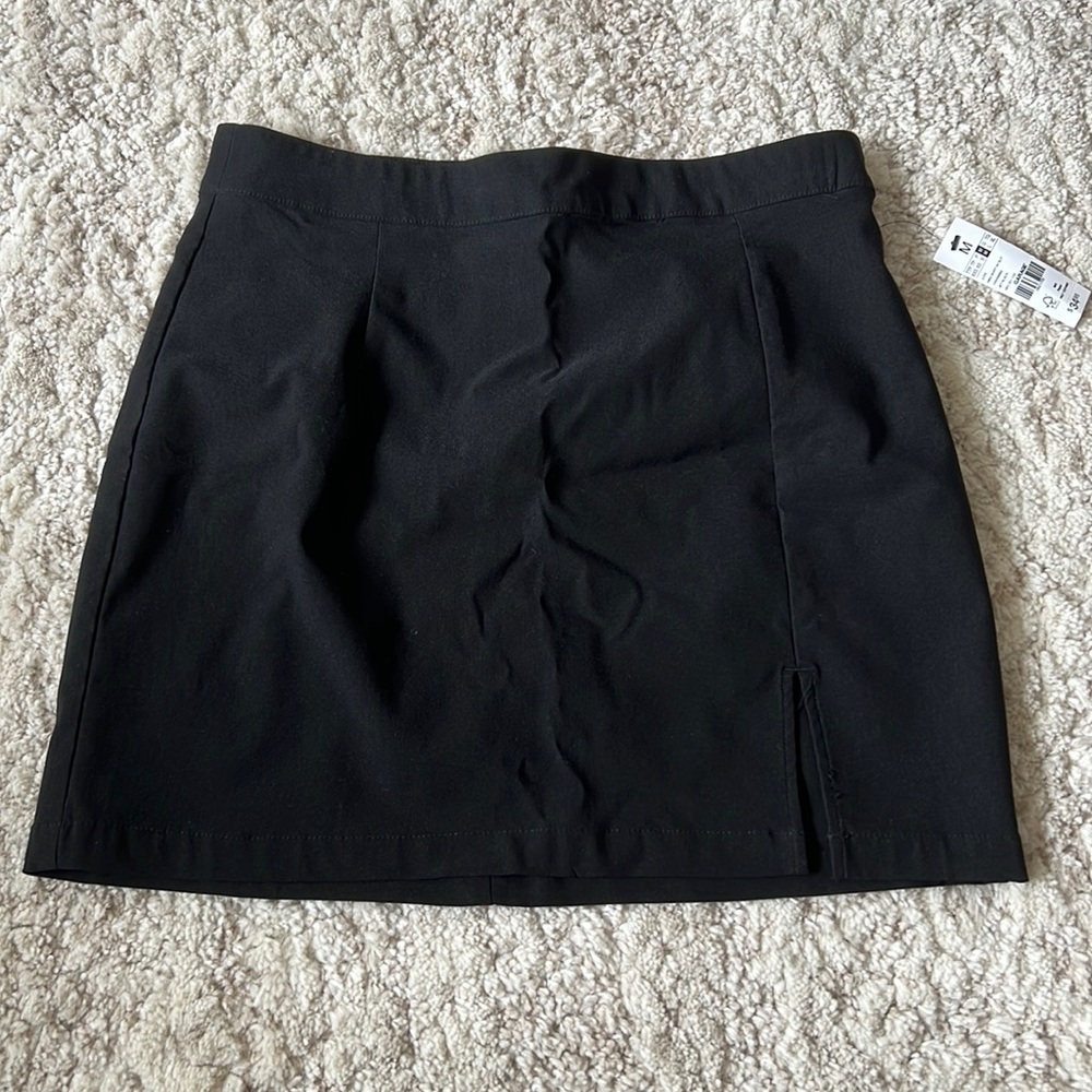 Black mini skirt
